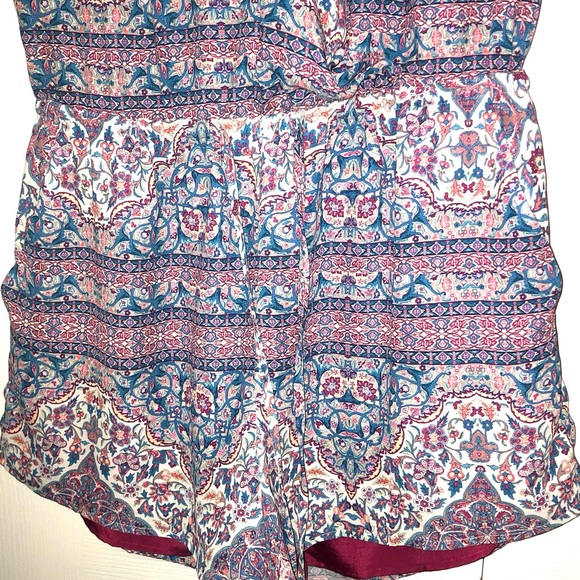 Floral Boho Open Shoulder Malena Romper Large - Picture 6 of 16